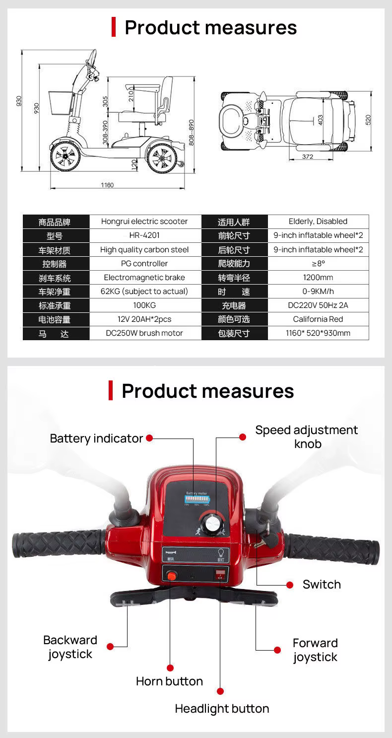 Compact Portable 4-Wheel Electric Mobility Scooter — image 5