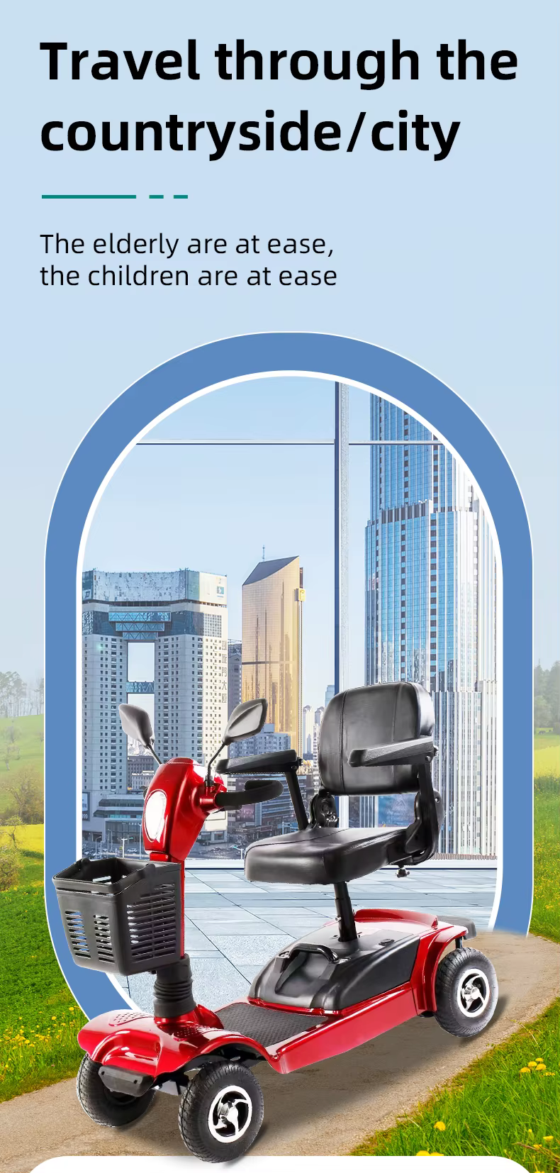 Compact Portable 4-Wheel Electric Mobility Scooter — image 6