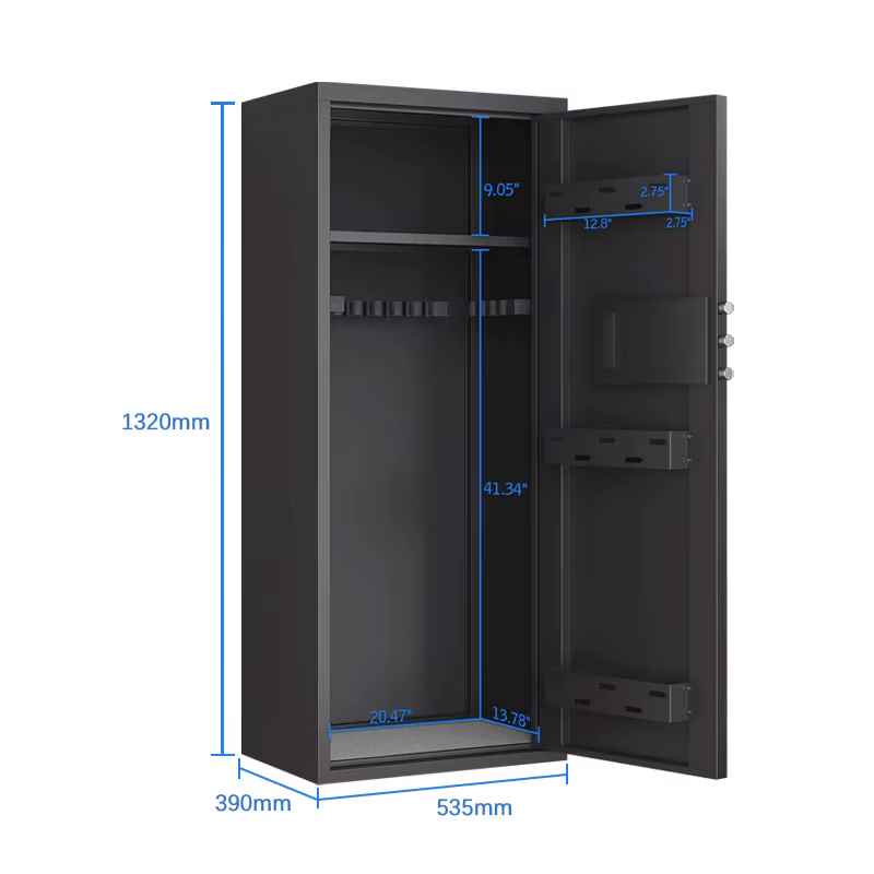 XBT-Electronic Digital & Key Lock Fireproof Steel Gun Safe Box — image 4