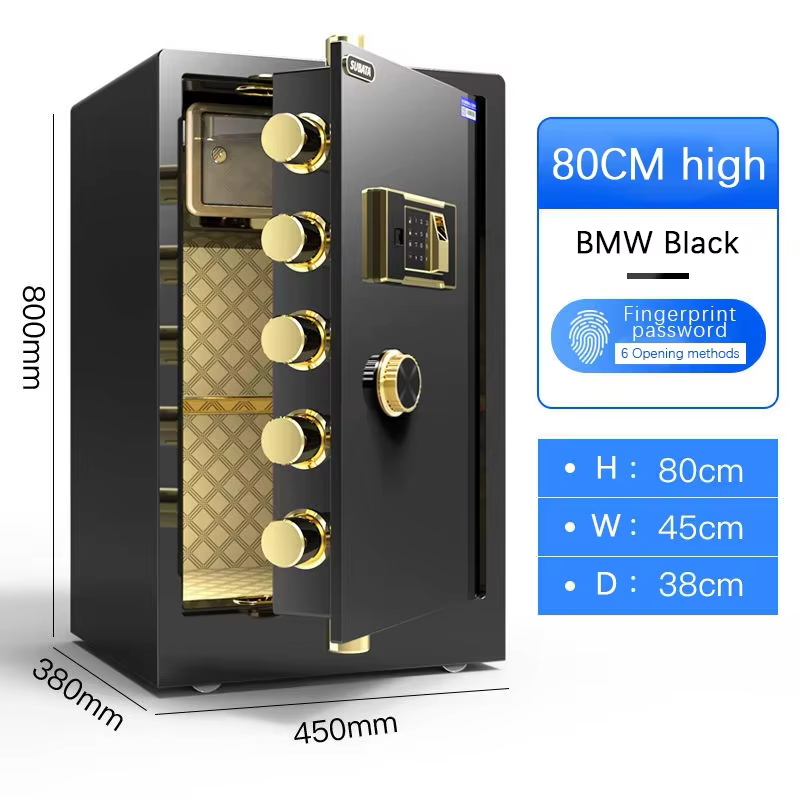 XBT Electronic Password Fingerprint Safe Burglar Alarm Wall Safe — image 3