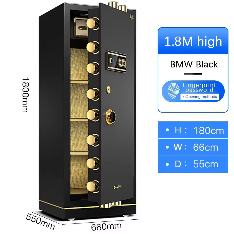 XBT Electronic Password Fingerprint Safe Burglar Alarm Wall Safe — image 5