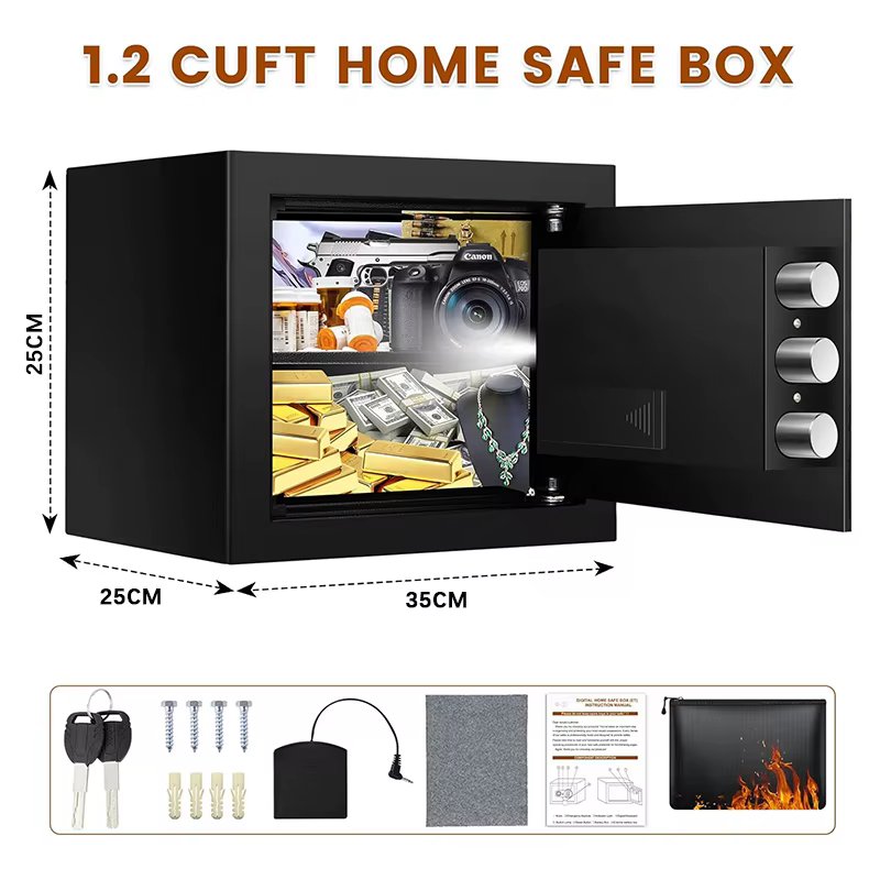Steel Metal Fireproof Safe with Electronic Lock — image 2