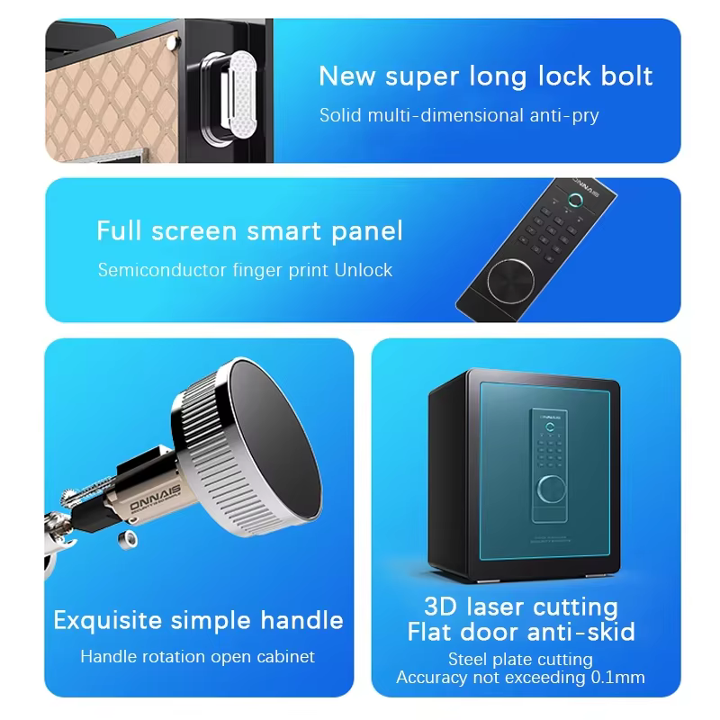 XBT Simple Style Black Electronic Code Lock Safe Cabinet — image 6