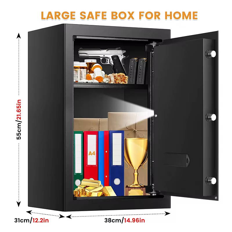 XBT-Home Office Steel Safe Box with Electronic Digital Fingerprint Lock — image 2
