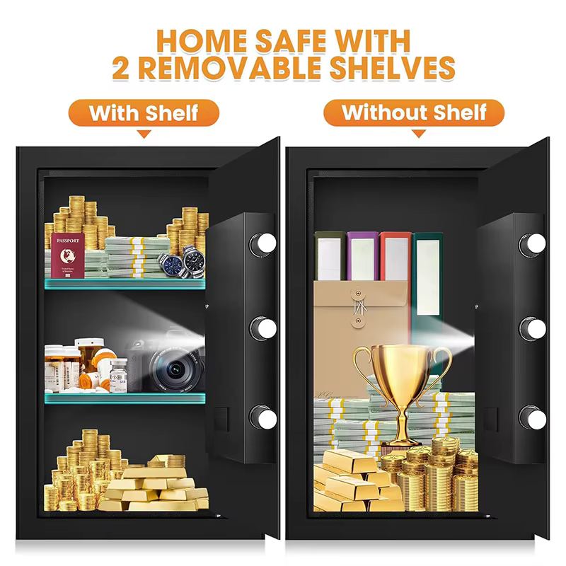XBT-Home Office Steel Safe Box with Electronic Digital Fingerprint Lock — image 5