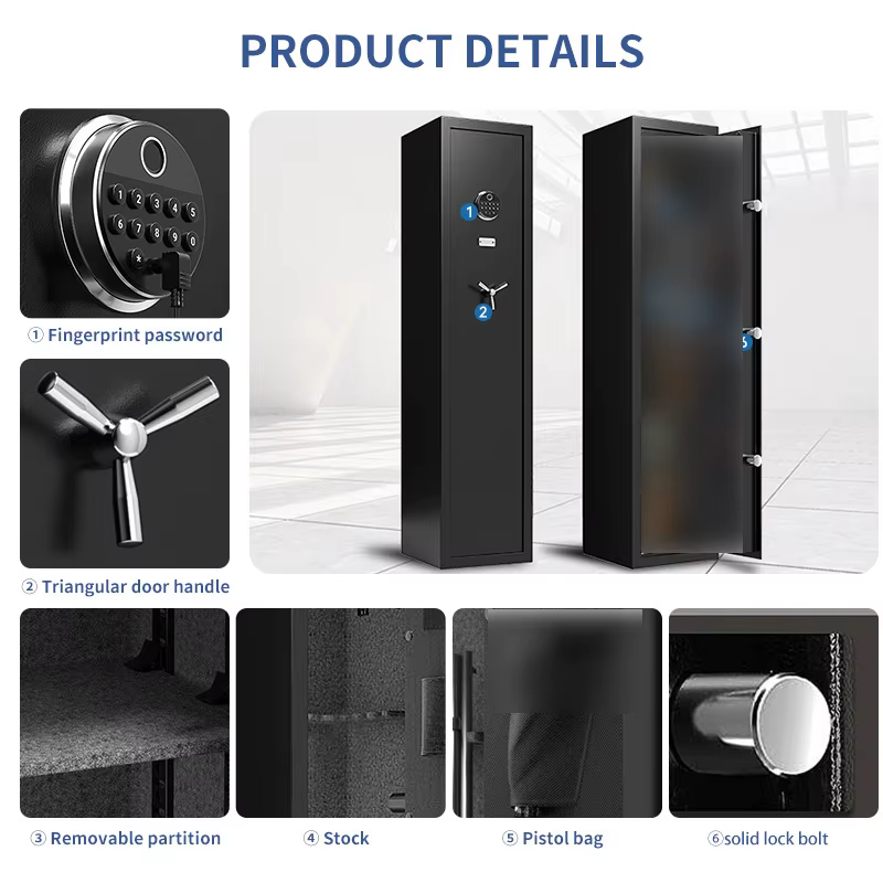 XBT Biometric Fingerprint Gun Safe Steel Fireproof Safe — image 4