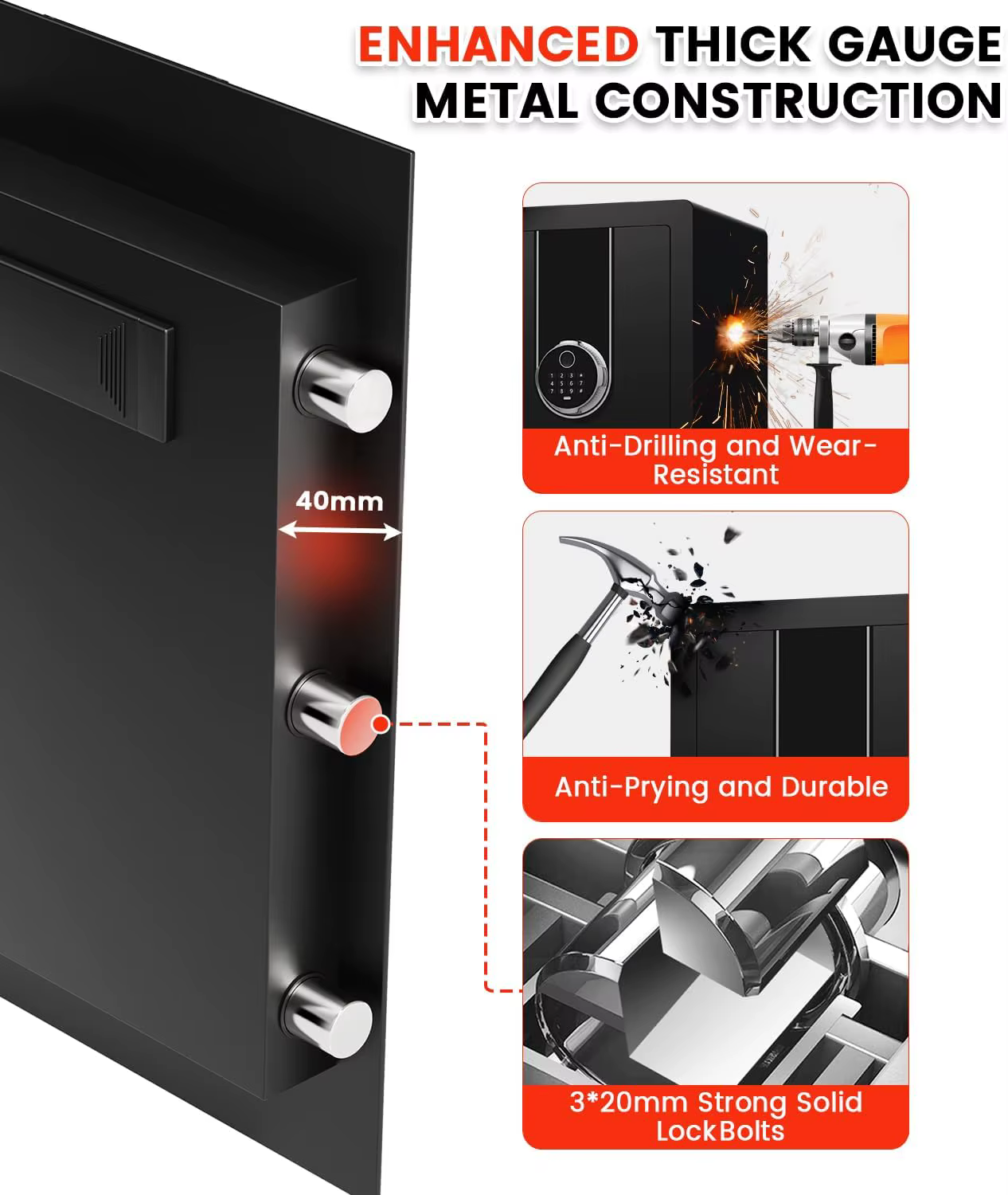 XBT Biometric Security Digital Money Safe Box — image 4