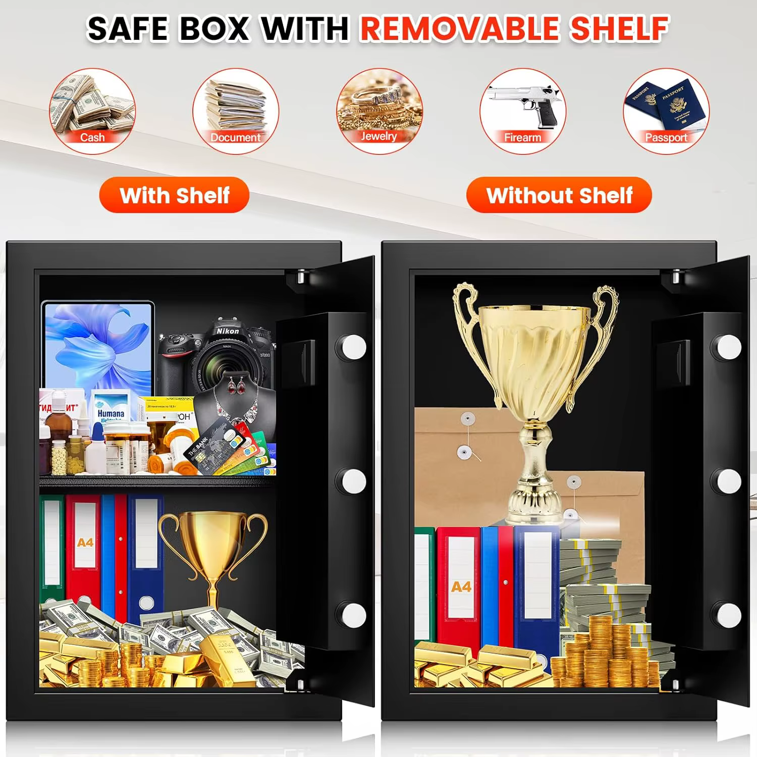 XBT Biometric Security Digital Money Safe Box — image 5