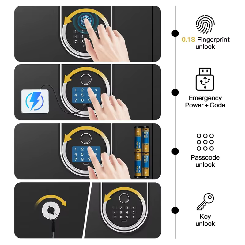 XBT Biometric Security Digital Money Safe Box — image 6