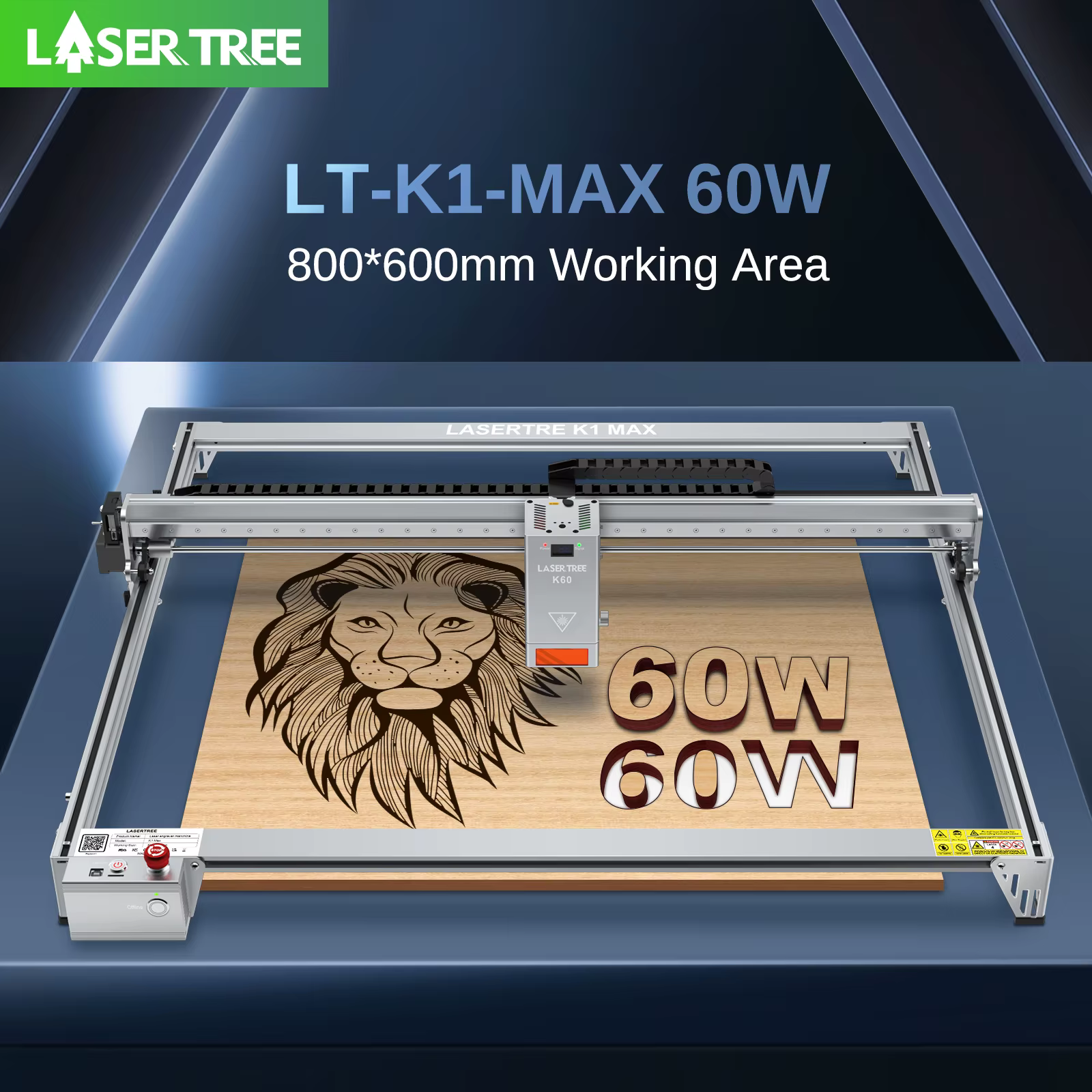 Laser Tree K1 Max 60W CNC Wood Laser Engraver — image 2