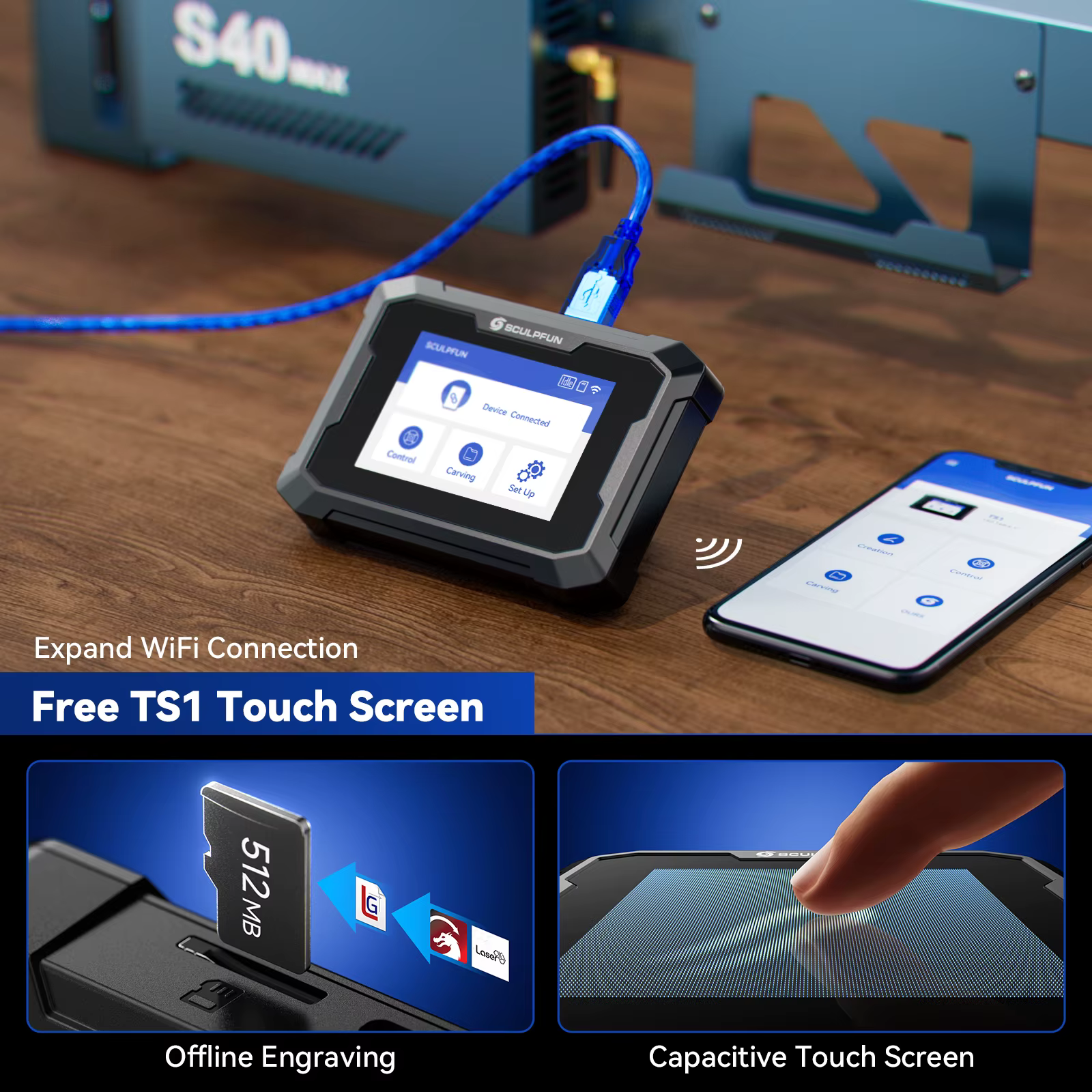 Sculpfun S40 Max Auto-Focus 48W Laser Engraver and Cutting Machine — image 5