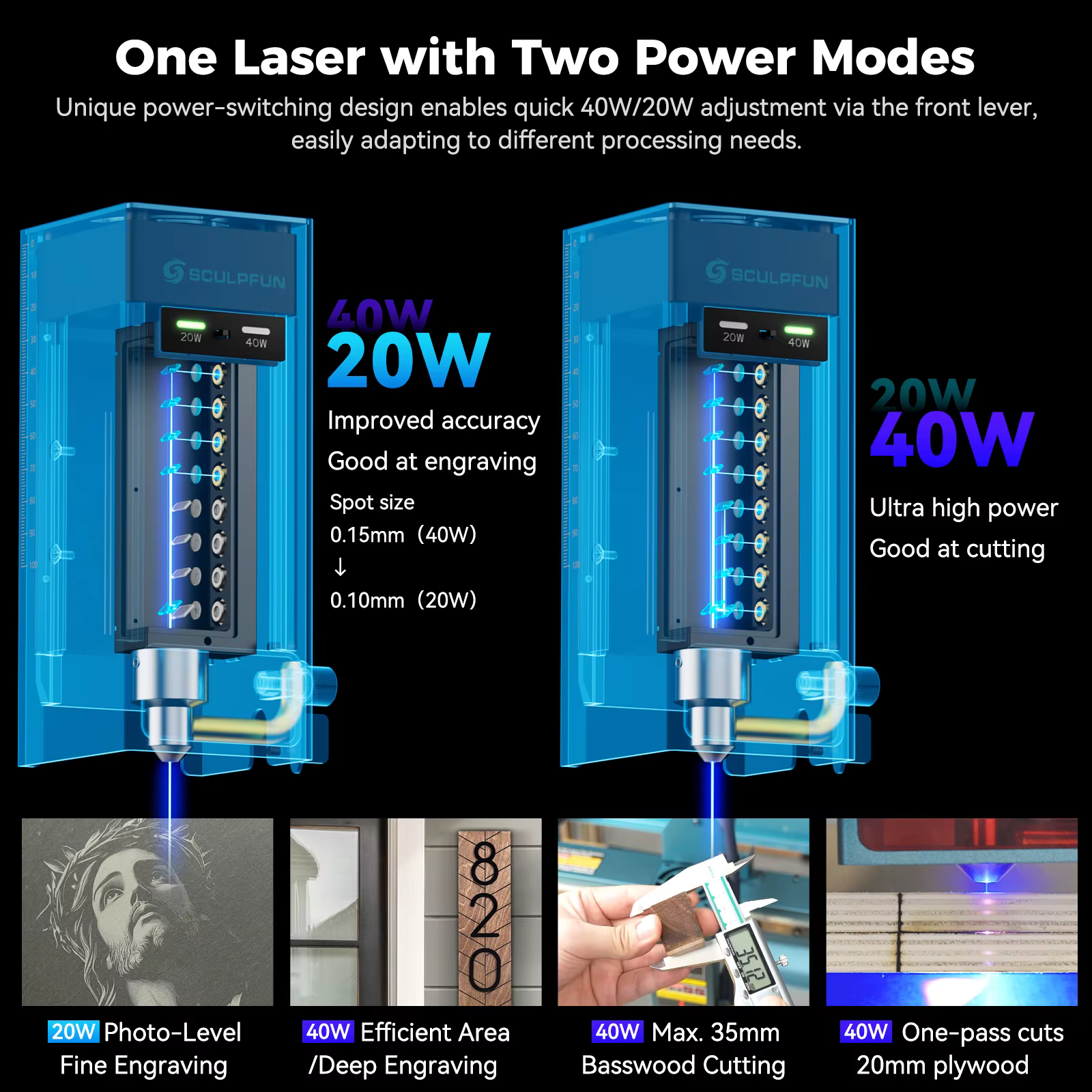 Sculpfun A9 Ultra Dual Laser Engraver Cutting Machine — image 3