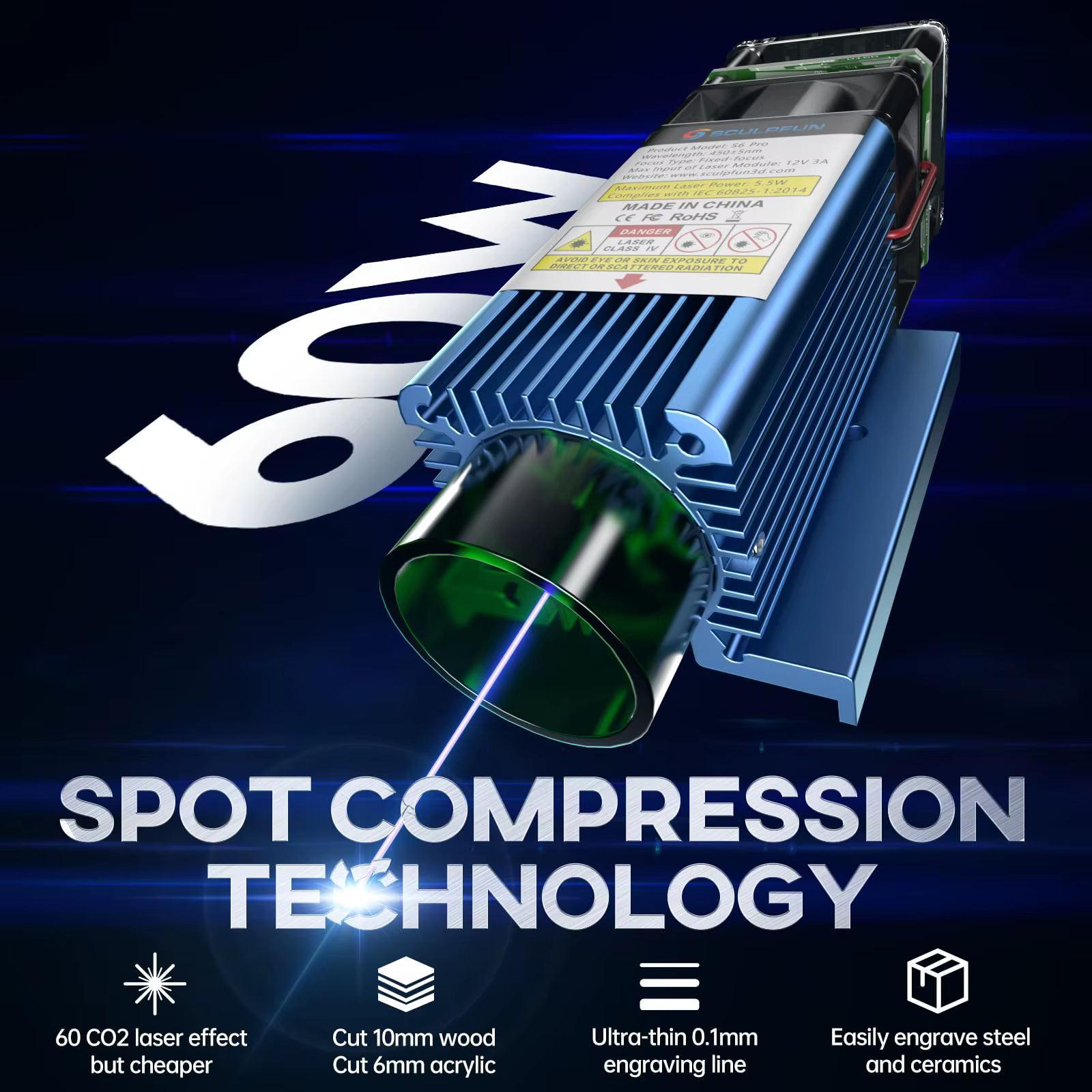 SCULPFUN S6 Pro Laser Engraver — image 3