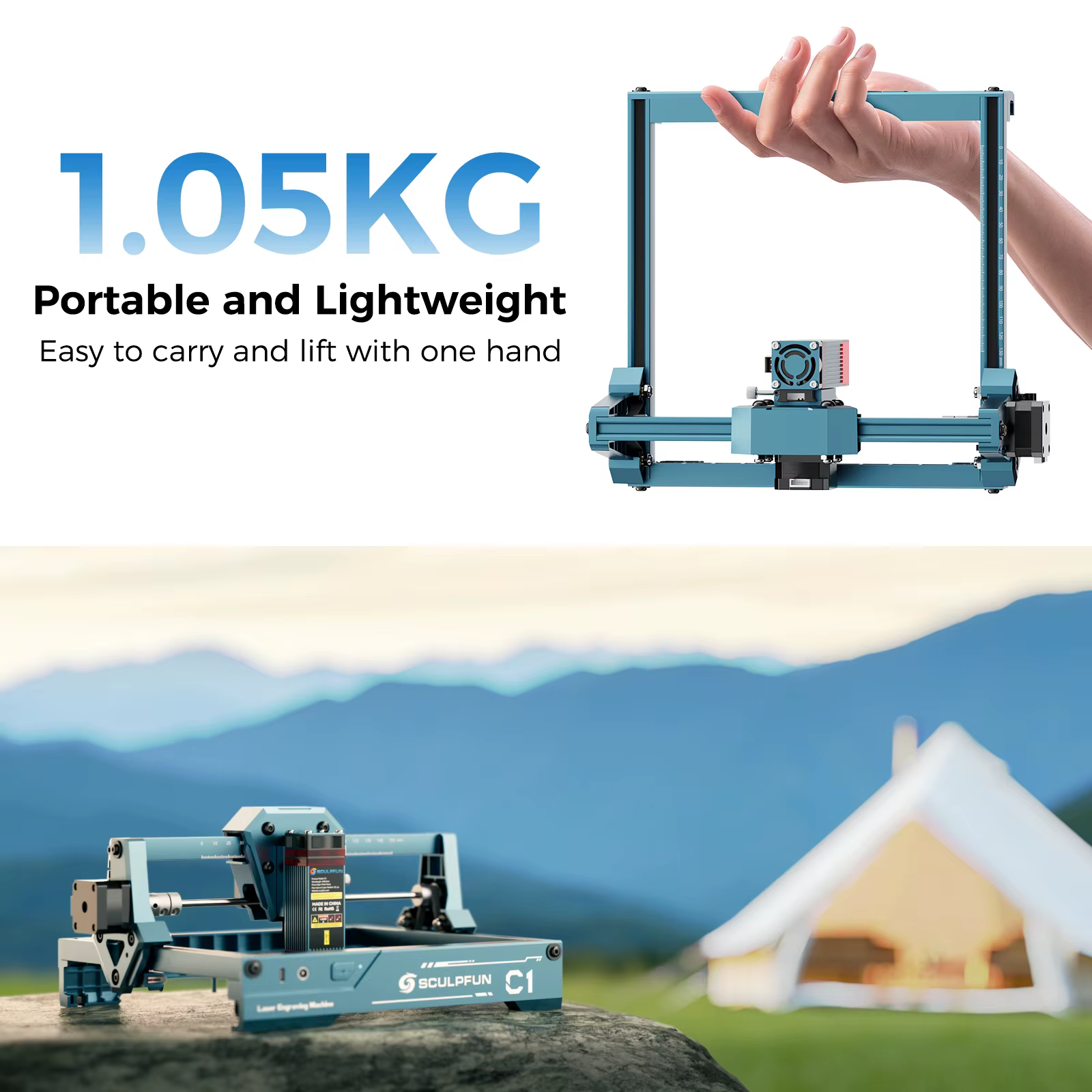 Sculpfun C1 3W Ultra Fine Spot Mini Laser Engraver — image 5