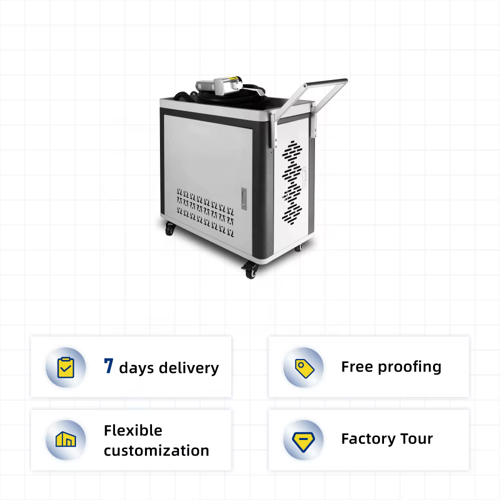 100-500 Watt Backpack Pulse Type Fiber Laser Wood Cleaning Machine — image 6