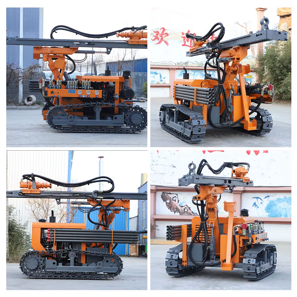 2025DTH Air Compressor Crawler Drilling Rig Hydraulic Crawler-type Anchor Rods — image 3