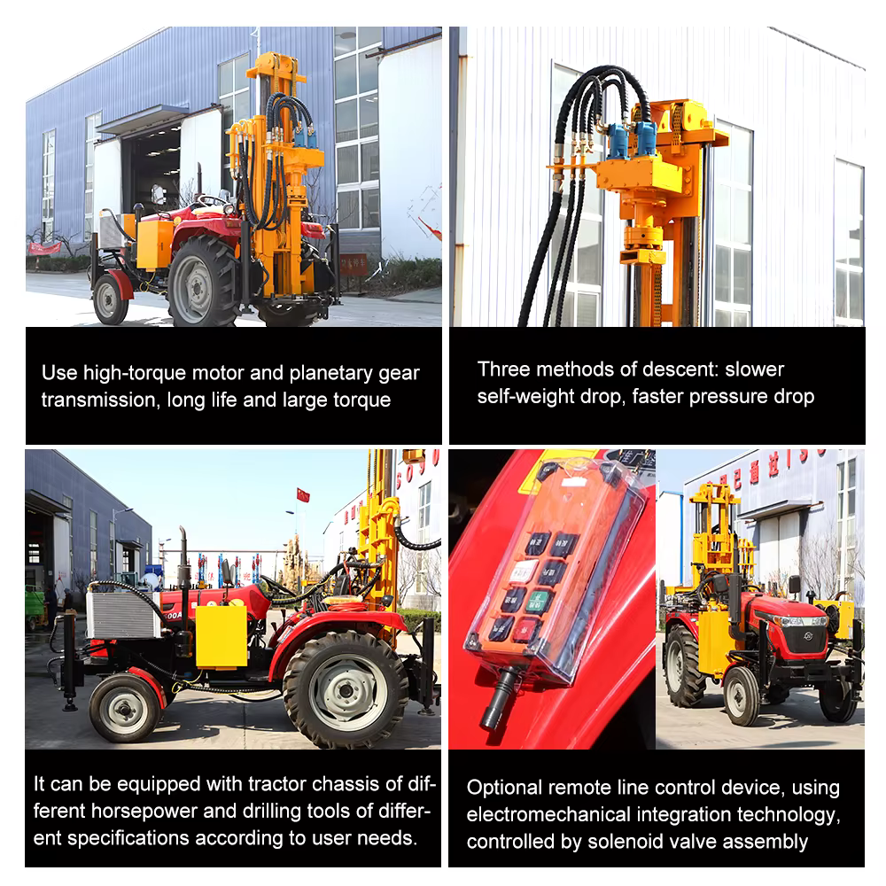 2025TQZ200 HW Tractor with Air-powered DTH Water Well Drilling Rig — image 4