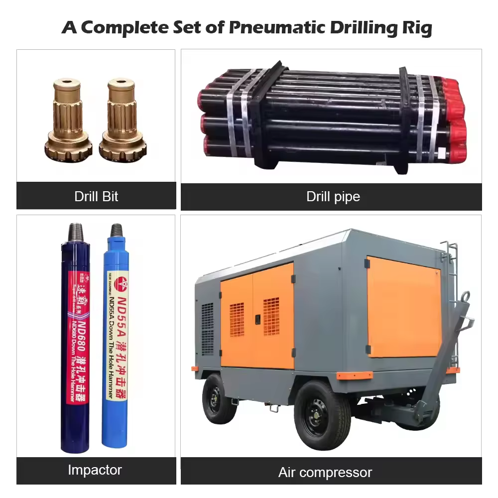 2025 Pneumatic Tracked Rock Drilling Self-made Water Well Drilling Machine — image 4