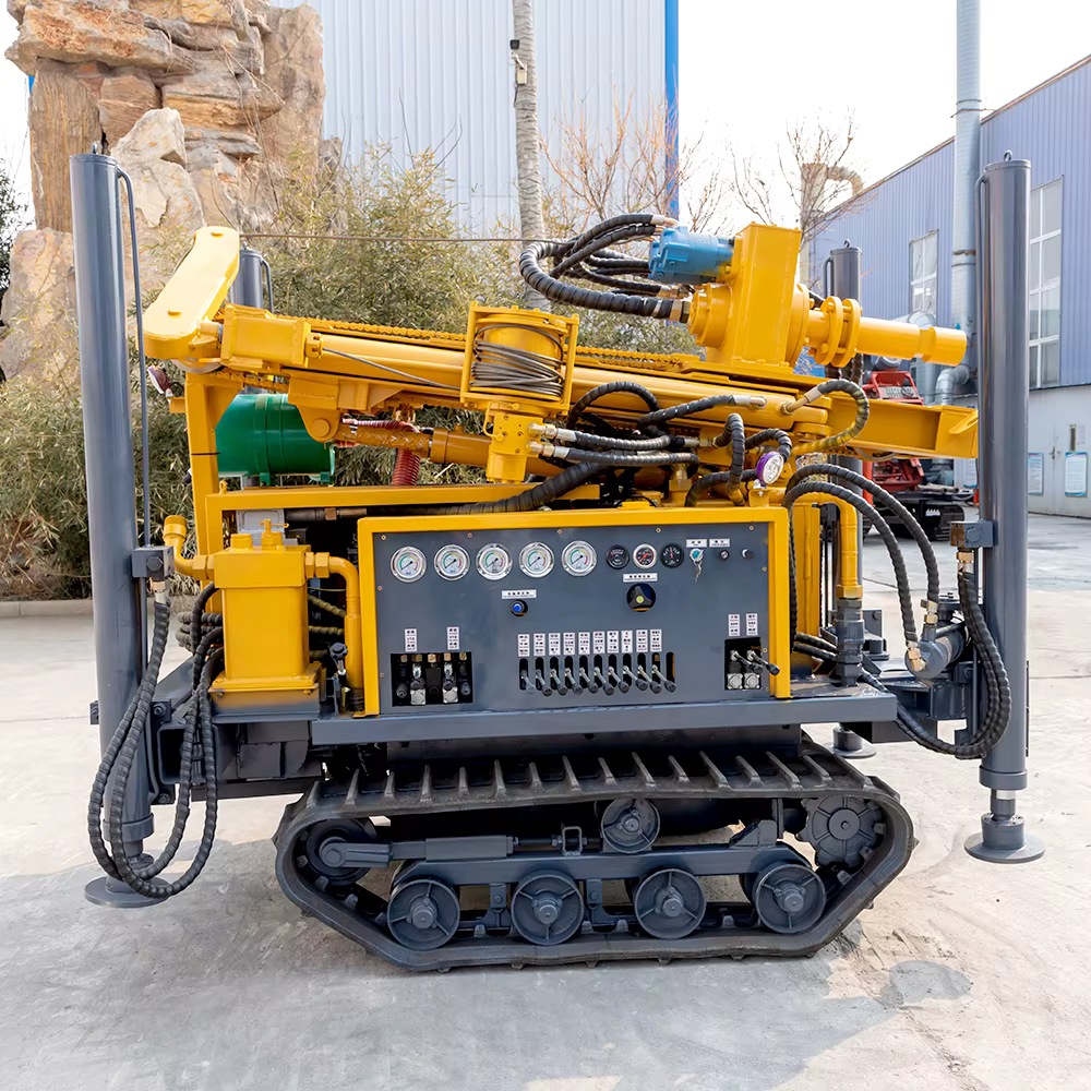 2025HQZ160L Portable Diesel Pneumatic Steel Tracked Water Well Drilling Rig — image 3