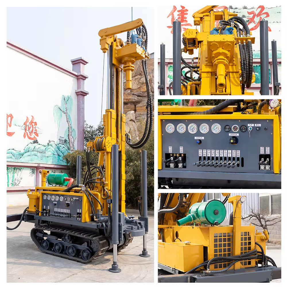 2025HQZ160L Portable Diesel Pneumatic Steel Tracked Water Well Drilling Rig — image 5