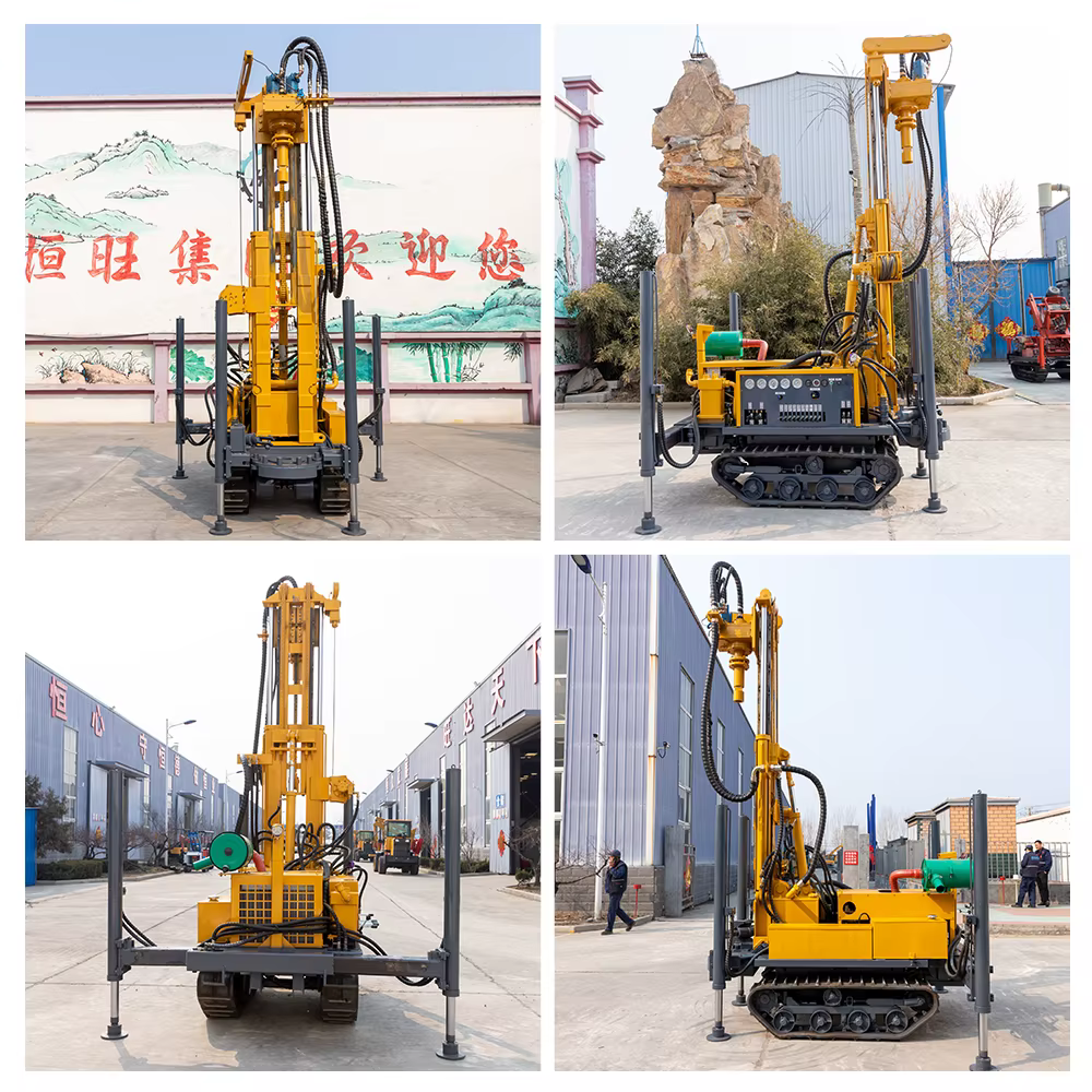 2025HQZ160L Portable Diesel Pneumatic Steel Tracked Water Well Drilling Rig — image 6