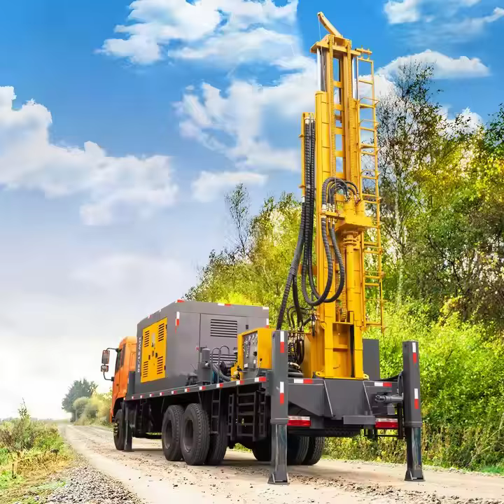 Hengwang 320m Diesel Truck Mounted Water Well Rock Drilling Rig Machine with Air Compressor — image 2