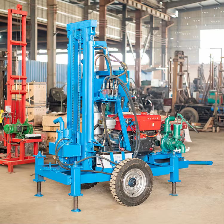 Portable Water Well Drilling Rig with Wheels — image 3