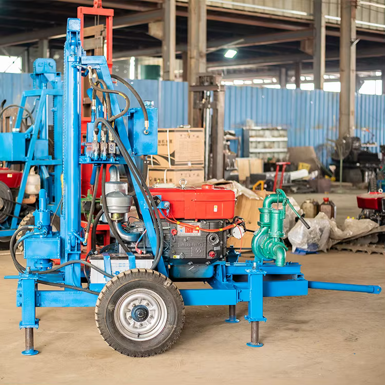 Portable Water Well Drilling Rig with Wheels — image 4