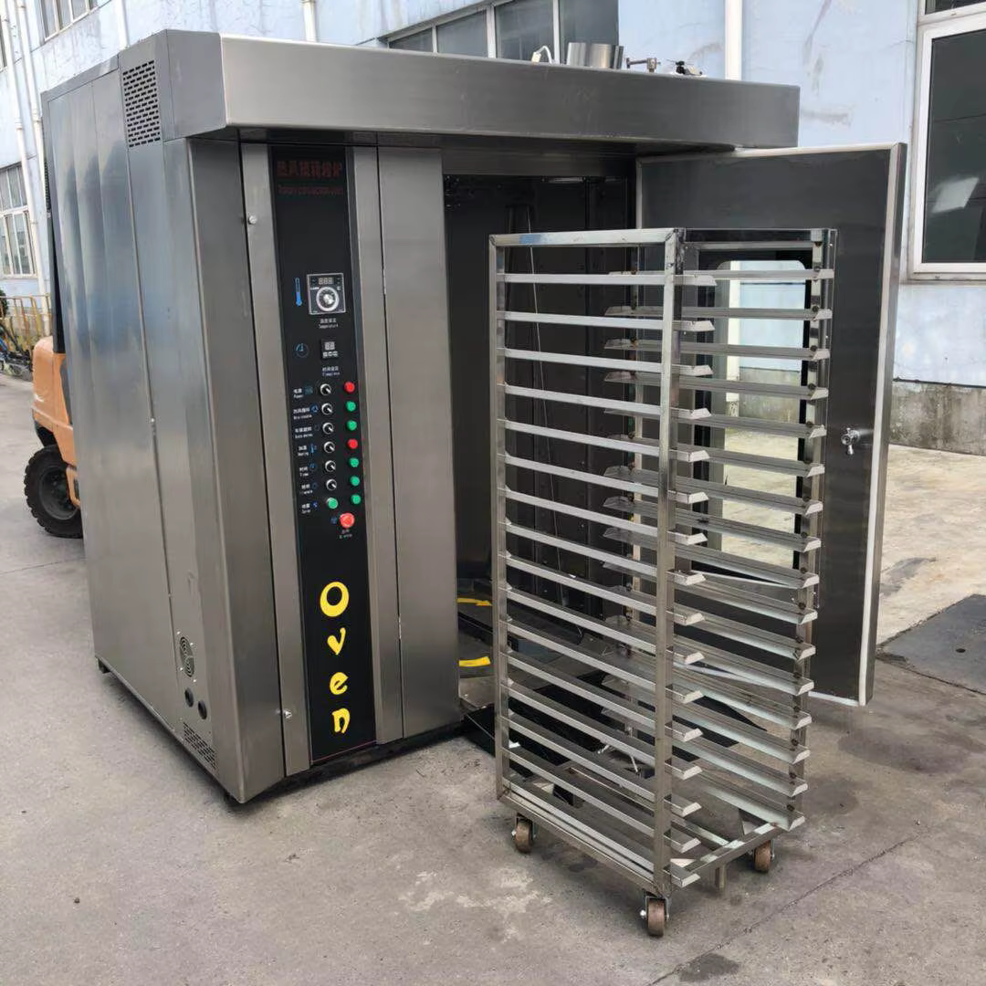 Industrial Electric Gas Diesel Bread Making Bakery Rotary Rack Oven — image 3