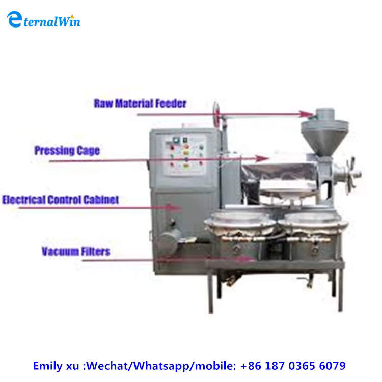 High Quality Peanut Groundnut Sunflower Seed Vegetable Seed Coconut Cooking Oil Press Extraction Extruder/Expeller Machine — image 6