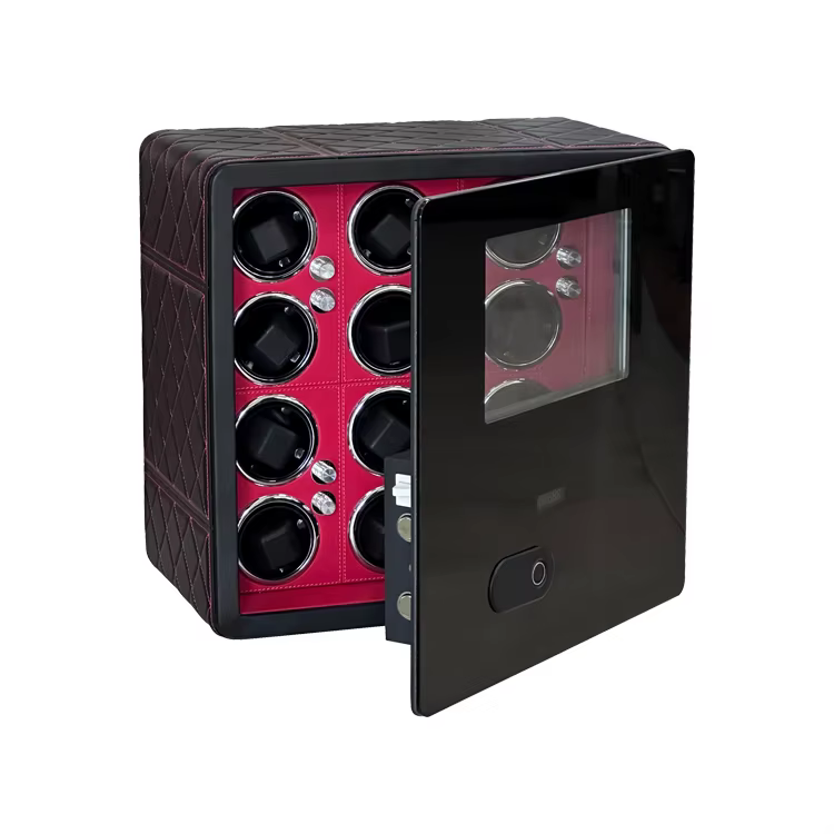Weierxin Safe Tempered Glass LCD Digital Fingerprint Combination Lock Watch Winder Deposit Safe Box — image 2