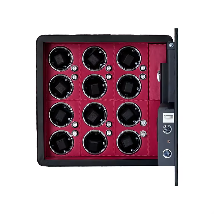 Weierxin Safe Tempered Glass LCD Digital Fingerprint Combination Lock Watch Winder Deposit Safe Box — image 3