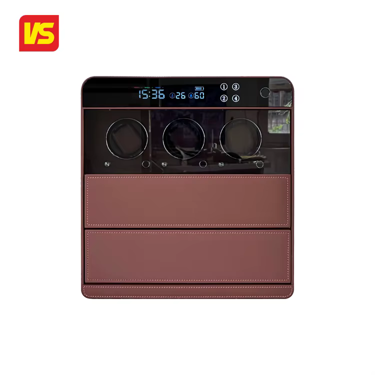 VS Safe 2025 Fingerprint Lock Watch Winder Custom Leather Drawer Jewelry Storage Security Deposit Safe Box — image 5