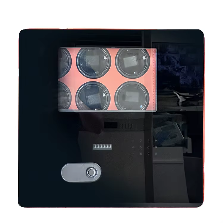 Weierxin Safe Explosion-Proof Glass Digital Fingerprint Combination Lock Luxury Leather Watch Winder Safe Box — image 2