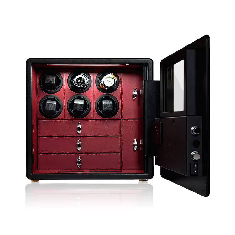 Leather Theftproof Watch Winder Safe Cabinet — image 3