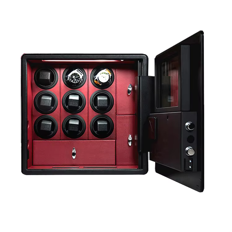 Leather Theftproof Watch Winder Safe Cabinet — image 4