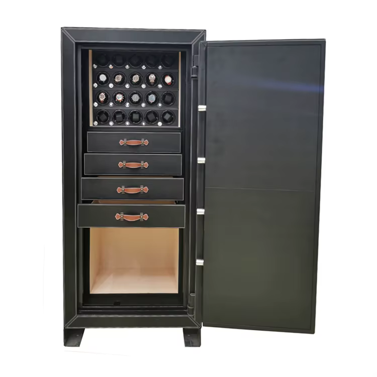 Luxury Jewelry High Quality Microfiber Leather Custom Watch Winder Safe Box — image 4