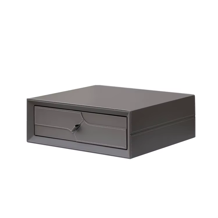 2024 Microfiber Leather Jewelry Drawer Safe with Fingerprint Combination Lock — image 3