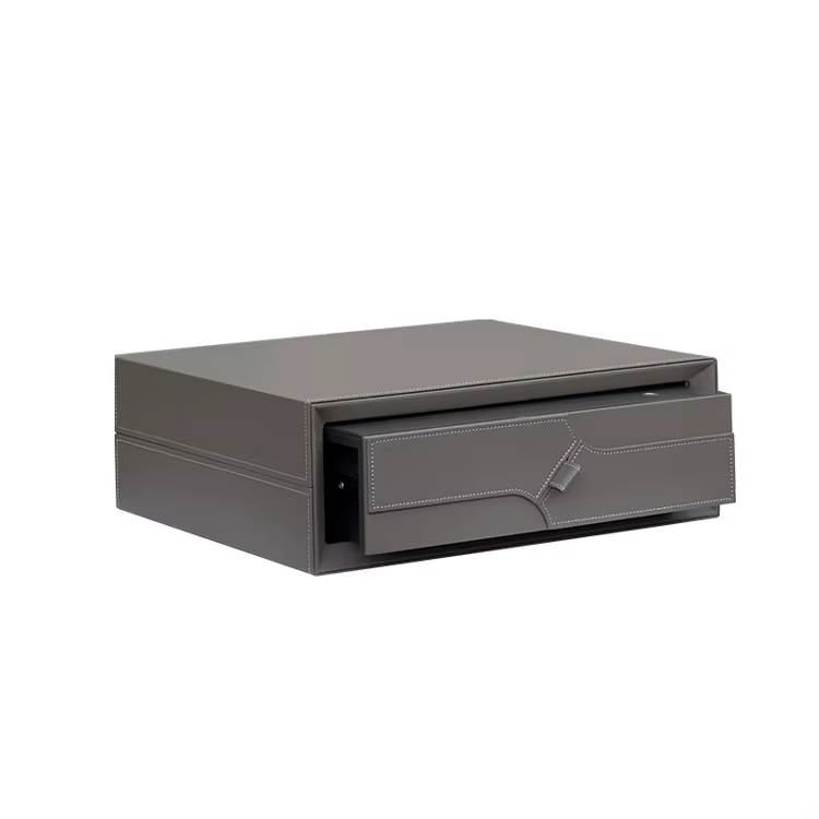 2024 Microfiber Leather Jewelry Drawer Safe with Fingerprint Combination Lock — image 4