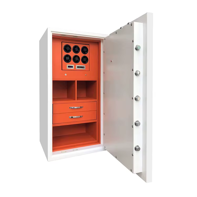 Large Size Customized Private Safe Box 12 Rotors Luxury Modern Style Automatic Watch Winder Safe Box With Fingerprint Lock — image 5