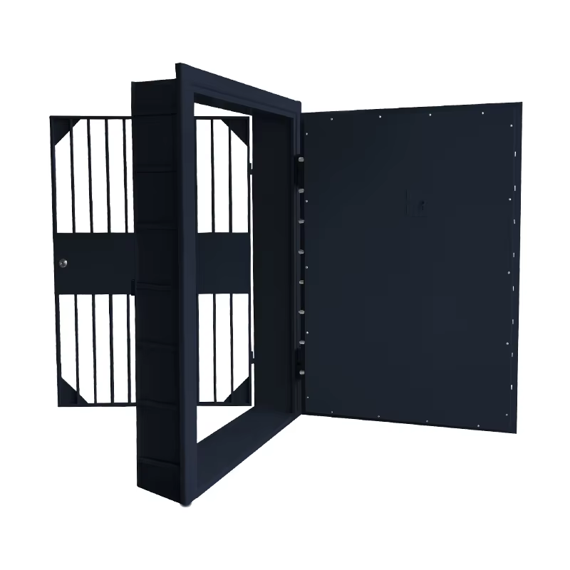 Customized Left-Hinge Inswing Stainless Steel Fireproof Burglarproof Vault Door — image 6