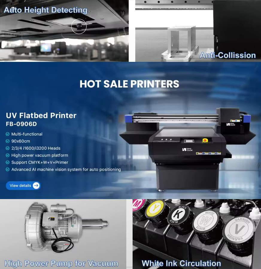 90x60cm Pangoo-Jet 3D Metal Advertising Outdoor UV Printer — image 3