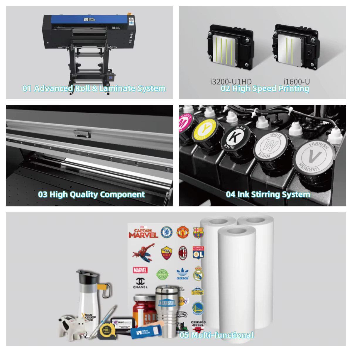 Sinocolor A1 Size 60cm UV DTF Printer with I3200 & I1600 Heads — image 2