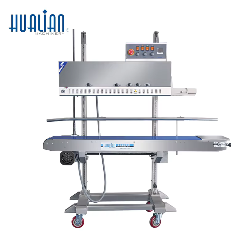 FRM-1120LD Plastic Coffee Chiles Standup Pouch Bag Continuous Vertical Band Sealing Machine with Date Printer — image 3