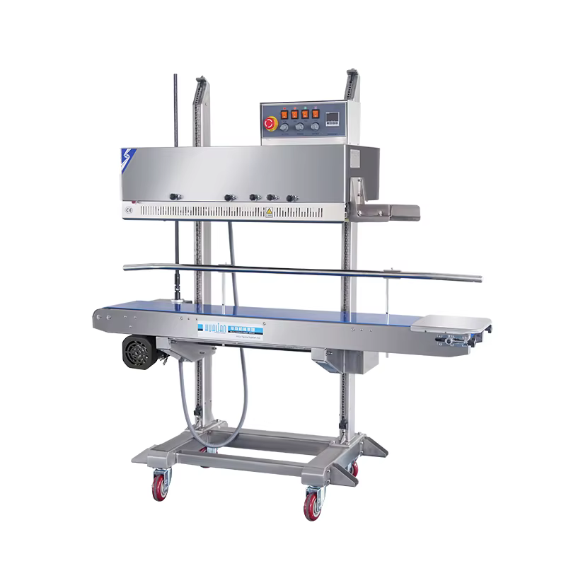 FRM-1120LD Plastic Coffee Chiles Standup Pouch Bag Continuous Vertical Band Sealing Machine with Date Printer — image 5