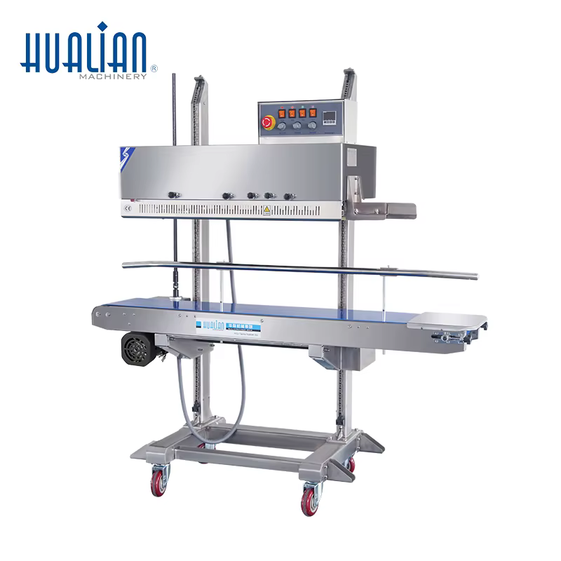 FRM-1120LD Plastic Coffee Chiles Standup Pouch Bag Continuous Vertical Band Sealing Machine with Date Printer — image 6
