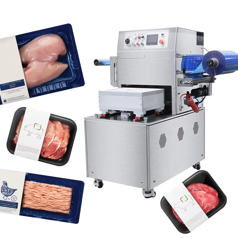 HVT-450M/2 Hualian Food Tray Vacuum Packaging Sealing Machine — image 2