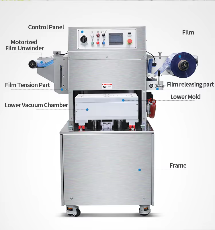 HVT-450M/2 Hualian Food Tray Vacuum Packaging Sealing Machine — image 3