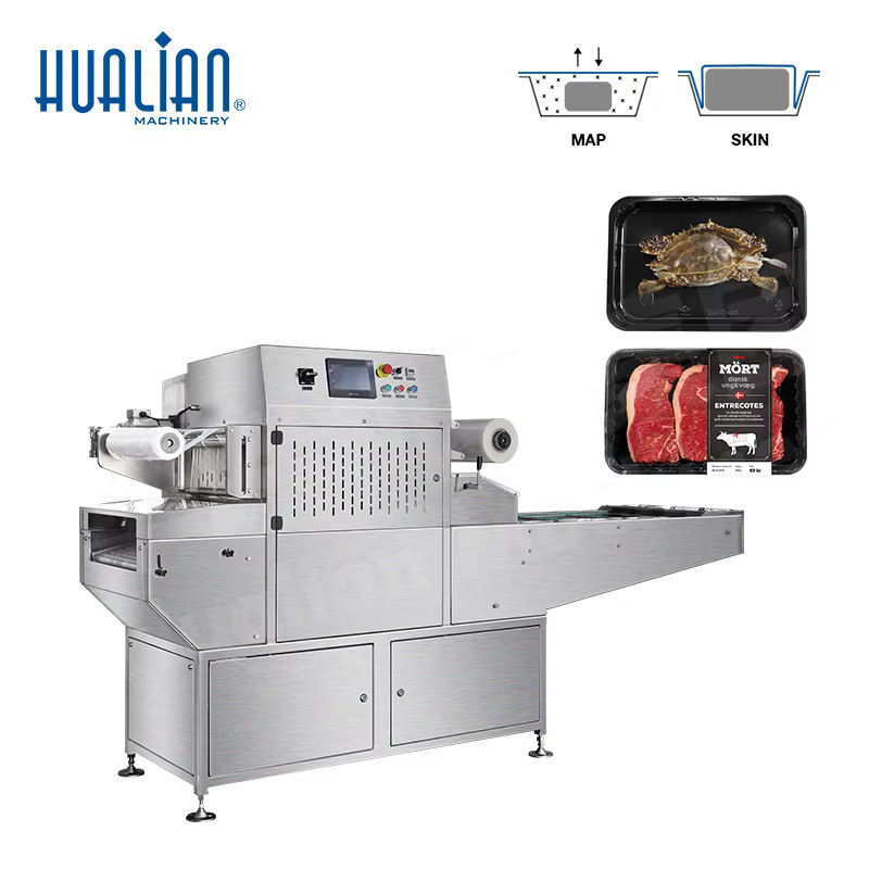 HVT-550A-3 Hualian Multifunction Automatic MAP Food Tray Sealing Machine — image 3