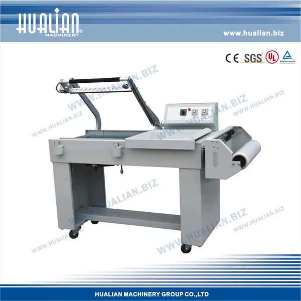 BSL-7560L Hualian Automatic Packaging Wrap PVC Polyolefin Film Shrink Wrapping Machine — image 3